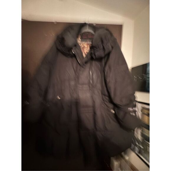 Betsey Johnson black long/midi jacket/coat/puffer 2xl plus size - Picture 9 of 9